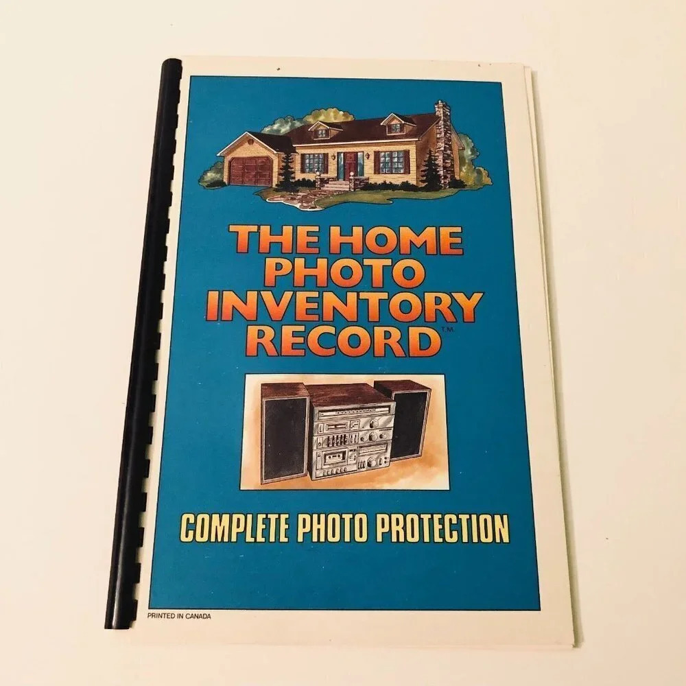 Vtg The Home Photo Inventory Record Book Log Insurance  Ledger Bookkeeping
